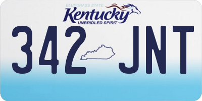 KY license plate 342JNT