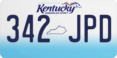 KY license plate 342JPD
