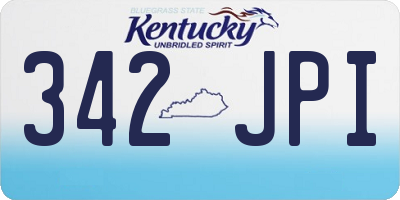 KY license plate 342JPI