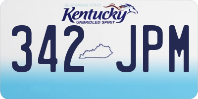 KY license plate 342JPM