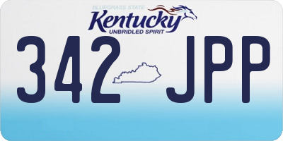 KY license plate 342JPP