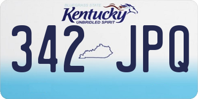 KY license plate 342JPQ