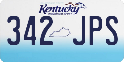 KY license plate 342JPS