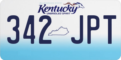 KY license plate 342JPT