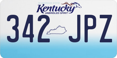 KY license plate 342JPZ