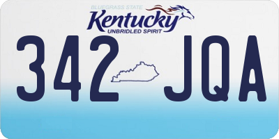 KY license plate 342JQA