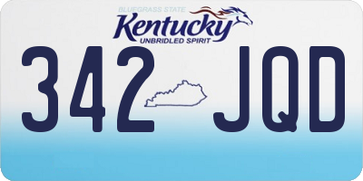 KY license plate 342JQD