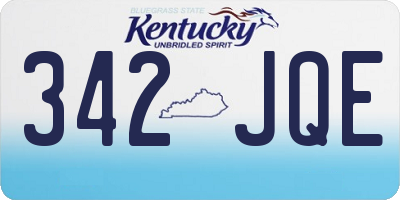 KY license plate 342JQE