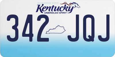 KY license plate 342JQJ
