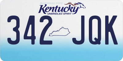 KY license plate 342JQK