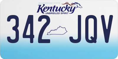 KY license plate 342JQV