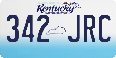 KY license plate 342JRC
