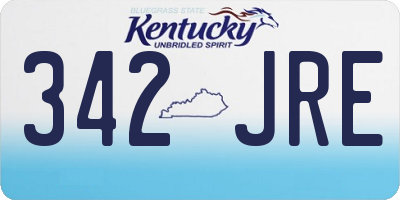 KY license plate 342JRE