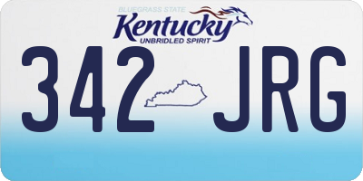 KY license plate 342JRG