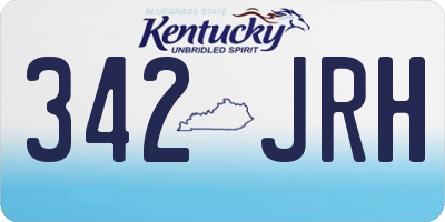 KY license plate 342JRH