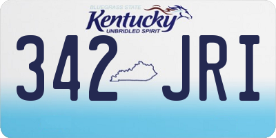 KY license plate 342JRI
