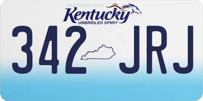 KY license plate 342JRJ