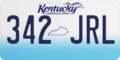 KY license plate 342JRL