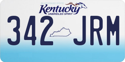 KY license plate 342JRM