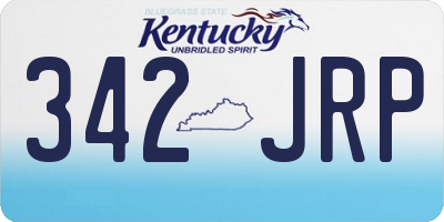 KY license plate 342JRP
