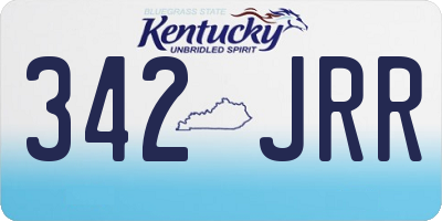 KY license plate 342JRR
