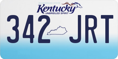 KY license plate 342JRT