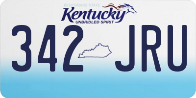 KY license plate 342JRU