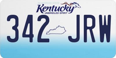 KY license plate 342JRW