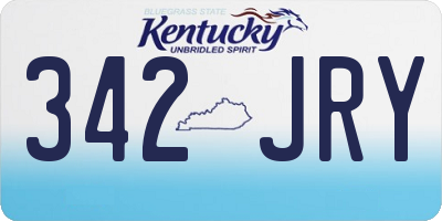 KY license plate 342JRY