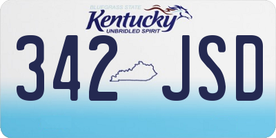 KY license plate 342JSD
