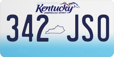 KY license plate 342JSO