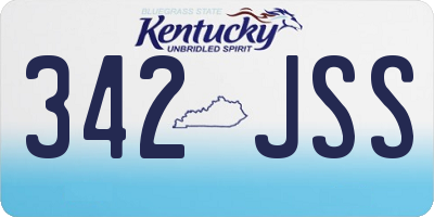 KY license plate 342JSS