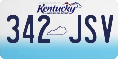 KY license plate 342JSV