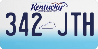 KY license plate 342JTH