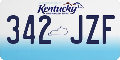 KY license plate 342JZF