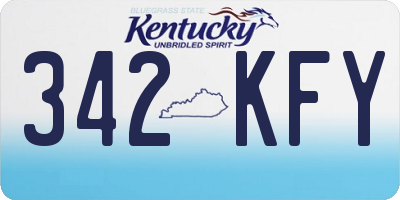 KY license plate 342KFY