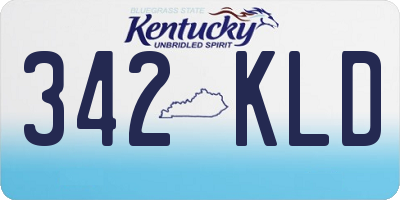 KY license plate 342KLD