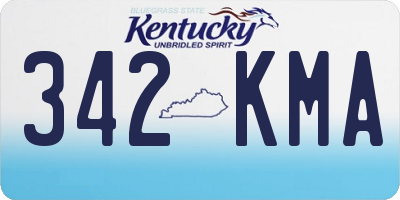 KY license plate 342KMA