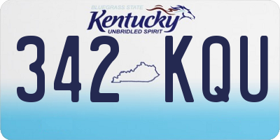 KY license plate 342KQU
