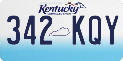 KY license plate 342KQY