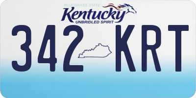KY license plate 342KRT