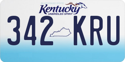 KY license plate 342KRU