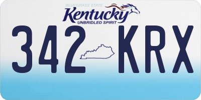 KY license plate 342KRX