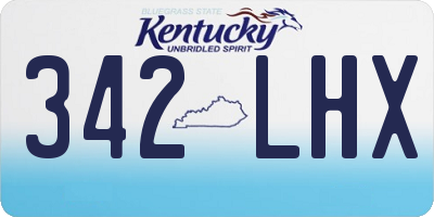KY license plate 342LHX
