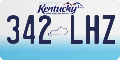 KY license plate 342LHZ