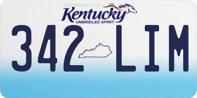 KY license plate 342LIM