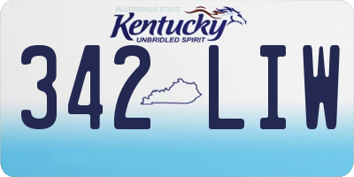 KY license plate 342LIW