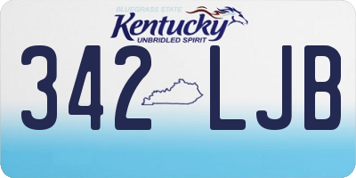 KY license plate 342LJB
