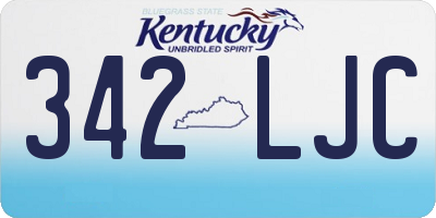 KY license plate 342LJC