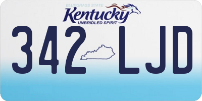 KY license plate 342LJD